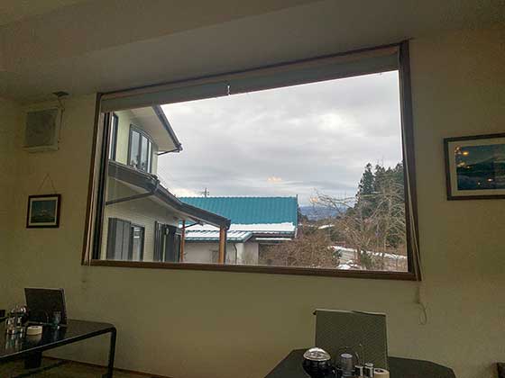 ご飯を食べながら富士山と湖が見れる